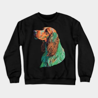 Irish Setter Dog Art Crewneck Sweatshirt